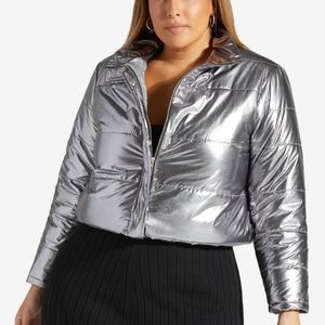 ✨ Bundle 4 for $30✨ Plus Size - Metallic Parka